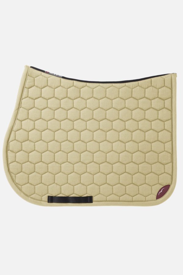 Animo Wisconsin tapis de selle : en coton avec étiquette nubuck et logs Animo. Confortable, antichoc, absorbe transpiration, hypoallergénique.
