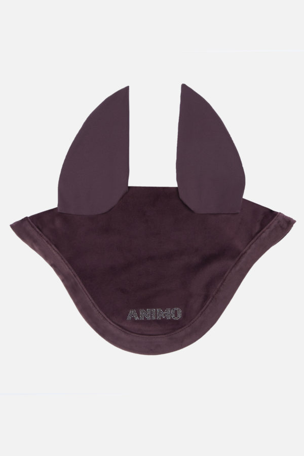 Animo Cormat flash bonnet velours : Voile anti-mouches en velours avec cache-oreilles en jersey élastique. Velours 100% Polyester