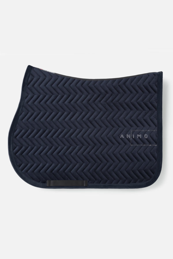 Animo Wormat flash tapis de selle : Tapis de selle en velours matelassé, pour saut et dressage. Logo Albatross, absorbe chocs et transpiration.