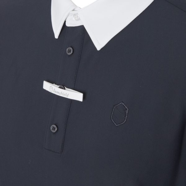Samshield Come chemise de concours : Chemise de compétition extensible, respirante, UV, éco-conçue, logos discrets, lavable en machine.