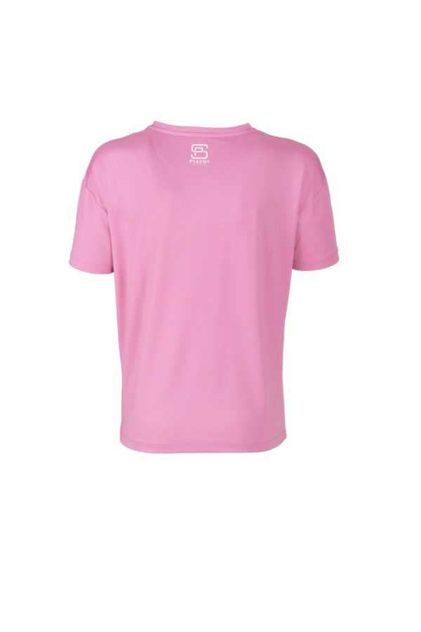 "T-shirt Pikeur Sports : Style et fonctionnalité réinventés. Coupe oversize, nouveaux imprimés. Matière : 90% polyester, 10% élasthanne."