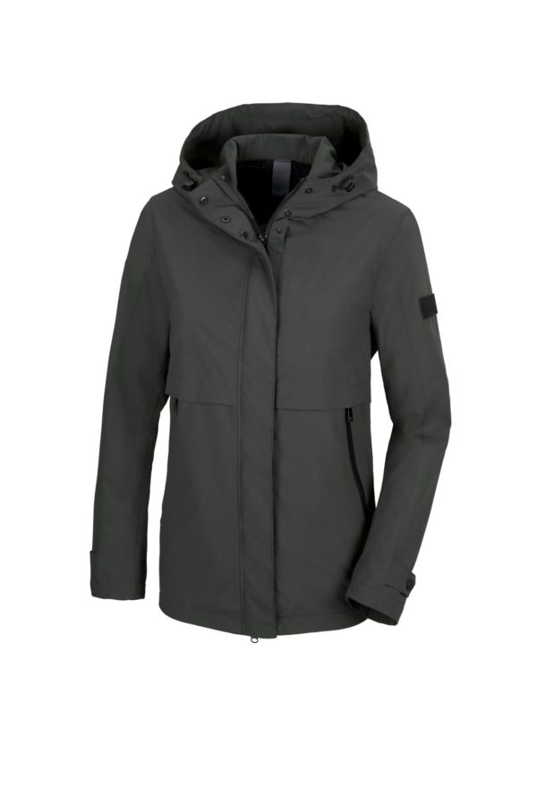 La "Pikeur Sport veste imperméable" incarne l'essence même de la fonctionnalité et du style pour les cavaliers modernes. Conçue pour affronter les intempéries tout en conservant une allure élégante, cette parka courte offre une protection supérieure contre la pluie et le vent, sans compromis sur le confort et le design.